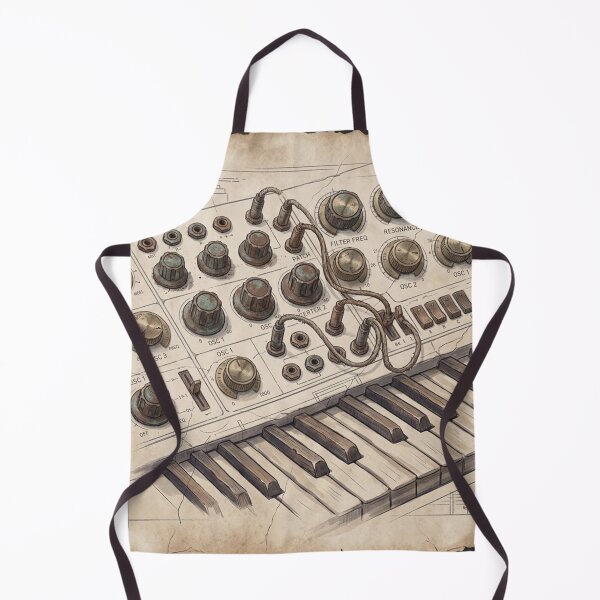 Item preview, Analog Synthesizer: The Sonic Alchemist - Antique Sketch Art designed and sold by codex antique.