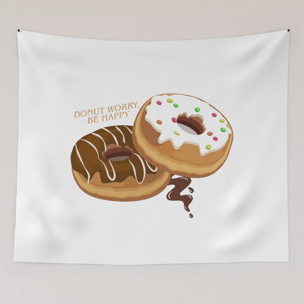 Aperçu de l'œuvre Design Donut Worry Be Happy créée et vendue par roaaroaa.