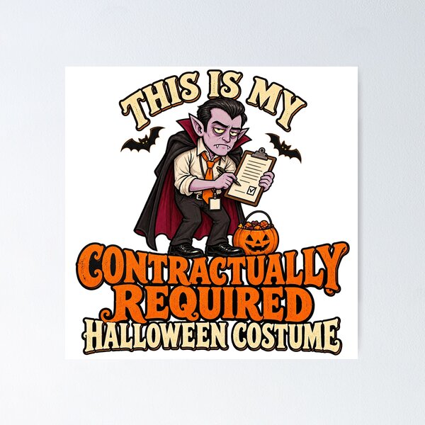 Item preview, THIS IS MY CONTRACTUALLY REQUIRED HALLOWEEN COSTUME designed and sold by WheelieGdArt.
