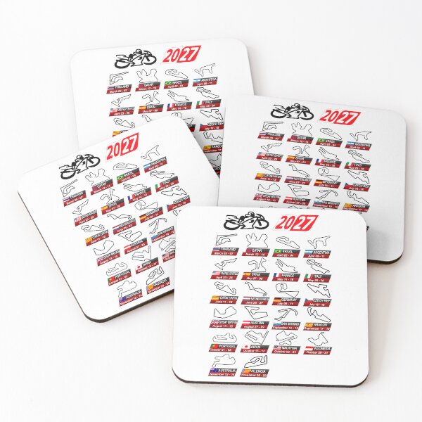 Aperçu de l'œuvre Saison 2027 du calendrier MotoGP, circuits sport blanc créée et vendue par ideasfinder.