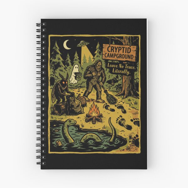 Item preview, Cryptid Campground Leave No Trace. Literally. Bigfoot Nessie Camping Paranormal designed and sold by FolkGraphics.