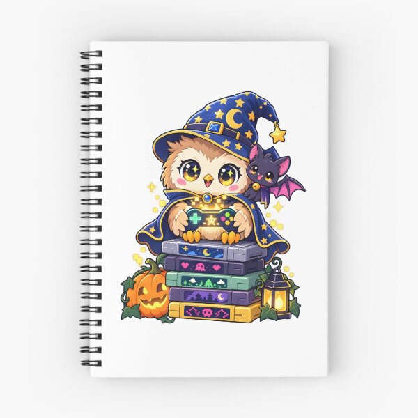 Item preview, Cute Halloween Gamer Owl Wizard Retro designed and sold by calicito.