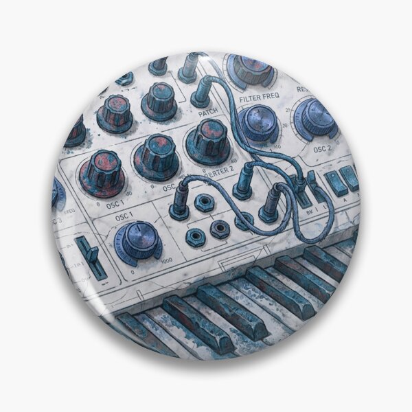 Artikelvorschau, Analoger Synthesizer: Eingefrorene Frequenzen – Marble Blueprint Art entworfen und verkauft von codex antique.