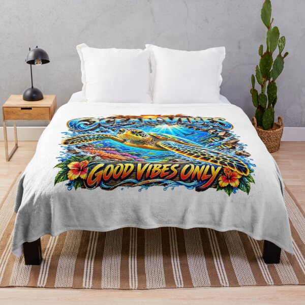 Item preview, Ocean Vibes — Good Vibes Only Tropical Sea Turtle Design designed and sold by Jen.Lou.