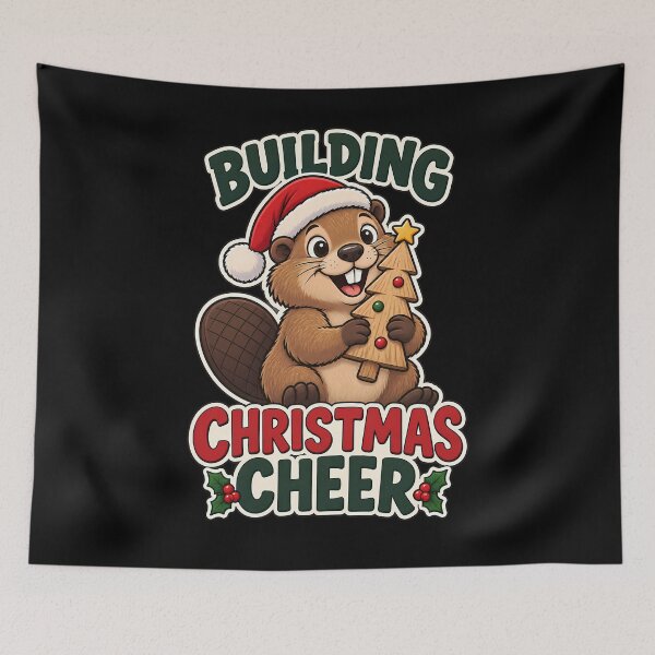 Item preview, Building Christmas Cheer Beaver Funny Christmas Animal Holiday designed and sold by BDLuck2021.