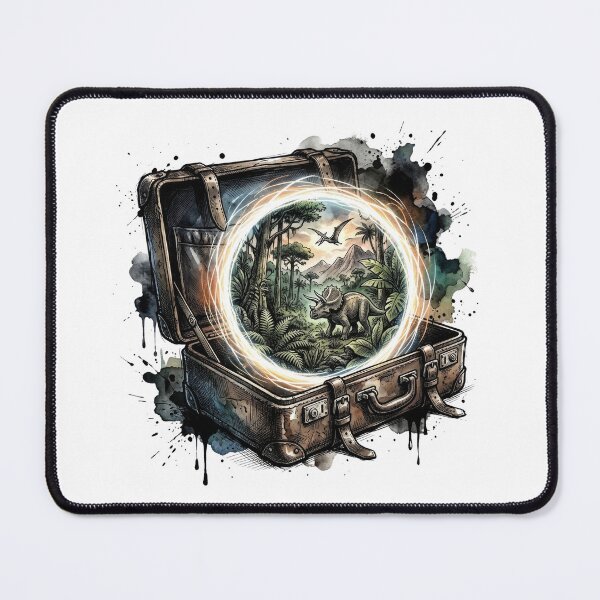 Item preview, Vintage Suitcase Prehistoric Portal Journey Art designed and sold by jutharat456.