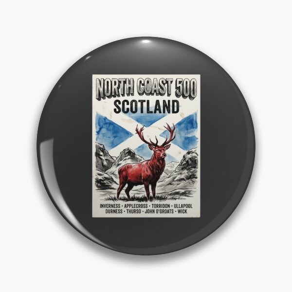Item preview, North Coast 500 Scotland Travel Scottish Highlands Red Stag designed and sold by jeshands.