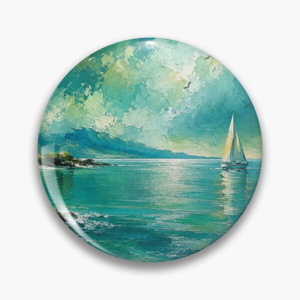 Item preview, Serenade of the Solitary Sail Seascape Digital Art Print by Joey Santiago designed and sold by Joey Santiago.