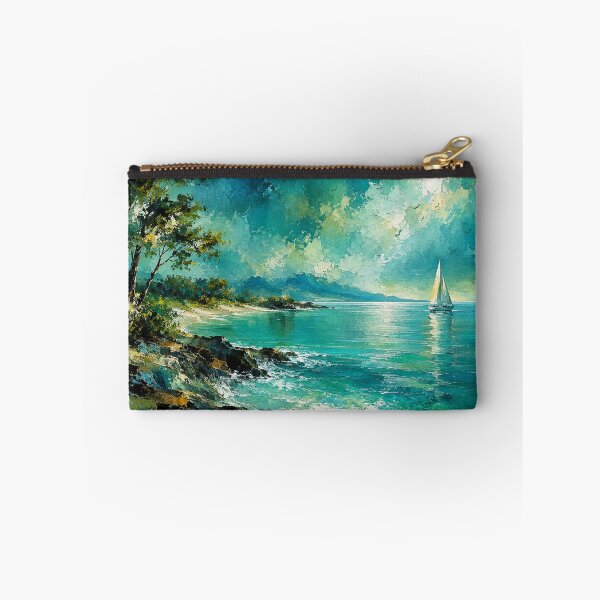 Item preview, Serenade of the Solitary Sail Seascape Digital Art Print by Joey Santiago designed and sold by Joey Santiago.