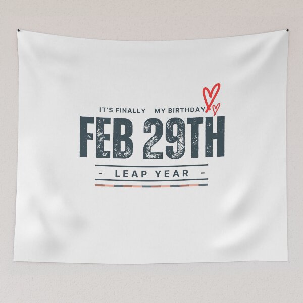 Item preview, February 29th birthday in retro style designed and sold by Sofia Rose Design ⭐️⭐️⭐️⭐️⭐️.