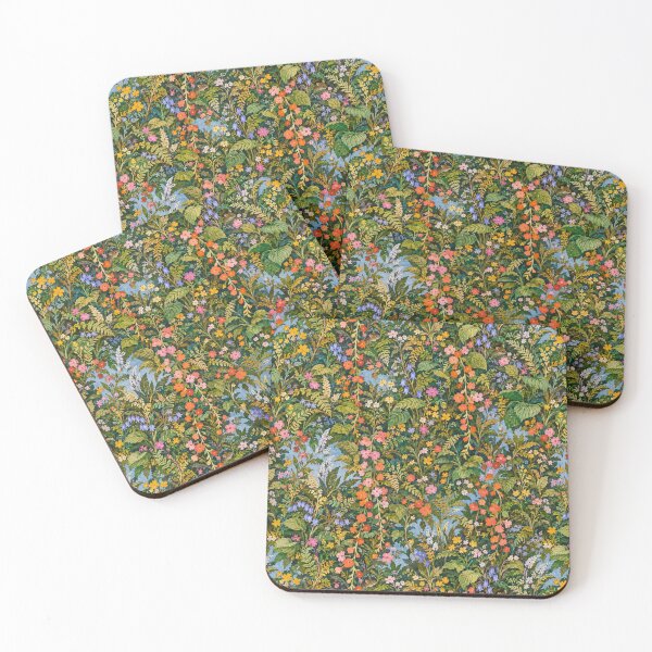 Item preview, Pradera de flores silvestres con ratones escondidos – Patrón floral de estilo cottagecore vintage designed and sold by Bodique.