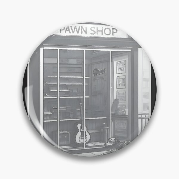 Artikelvorschau, Vintage-Illustration eines Pfandhauses mit klassischen Gegenständen und Retro-Stil entworfen und verkauft von lovelysiham.