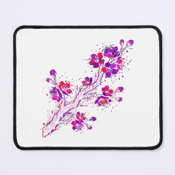 Item preview, Cyberpunk Glitch Cherry Blossom Branch Art designed and sold by jutharat456.