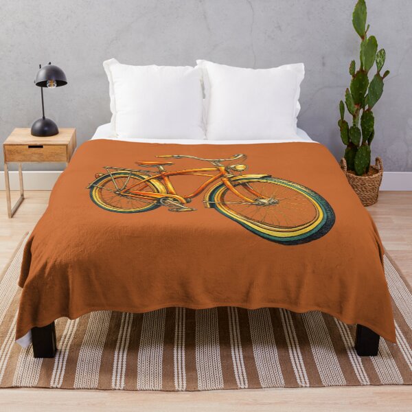Item preview, Retro 1970s Bicycle Warm Gradient Art – Groovy Vintage Print designed and sold by MagicMakerPh.