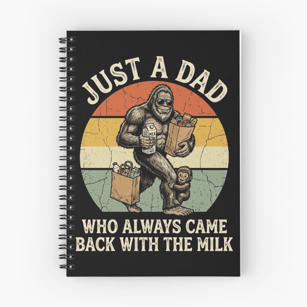 Item preview, Just A Dad Who Always Came Back With The Milk Bigfoot Father Parenting designed and sold by FolkGraphics.