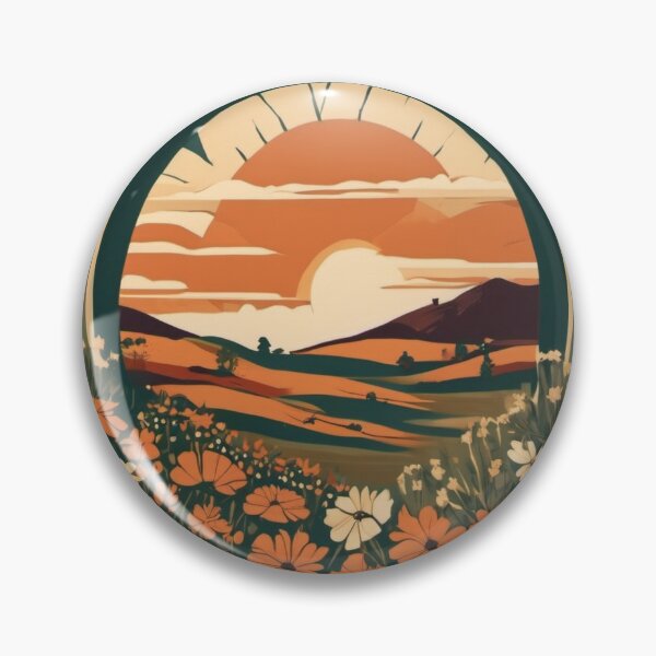 Artikelvorschau, Field of Wildflowers - Vintage Travel Poster entworfen und verkauft von hidamariSHOP.