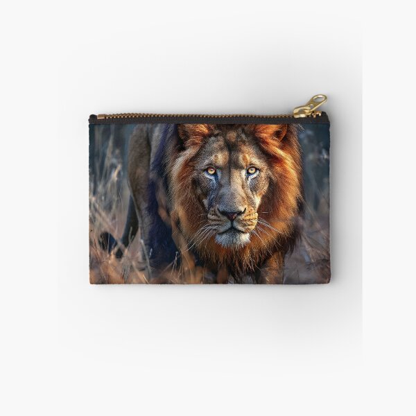 Item preview, Majestic Lion Stalking Through Tall Grass in Twilight designed and sold by Artessie.