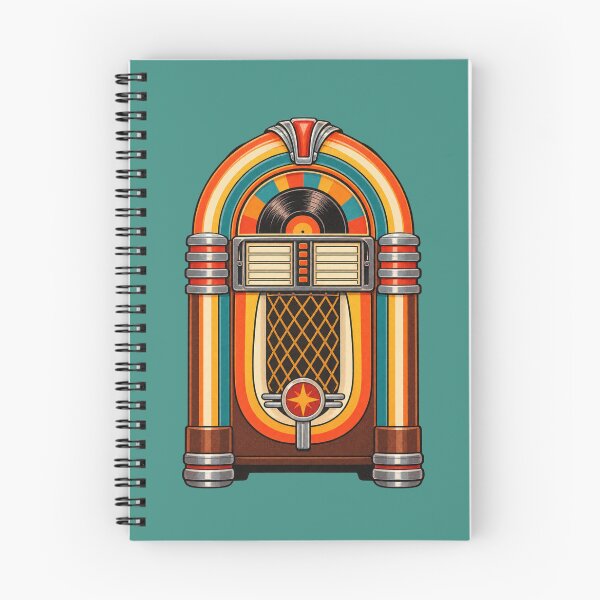 Item preview, Retro 1970s Mod Stripe Jukebox Art – Groovy Vintage Music Print designed and sold by MagicMakerPh.