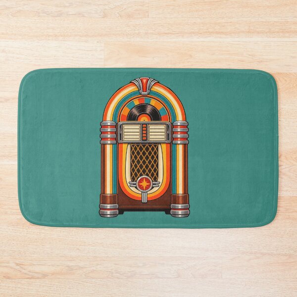 Item preview, Retro 1970s Mod Stripe Jukebox Art – Groovy Vintage Music Print designed and sold by MagicMakerPh.