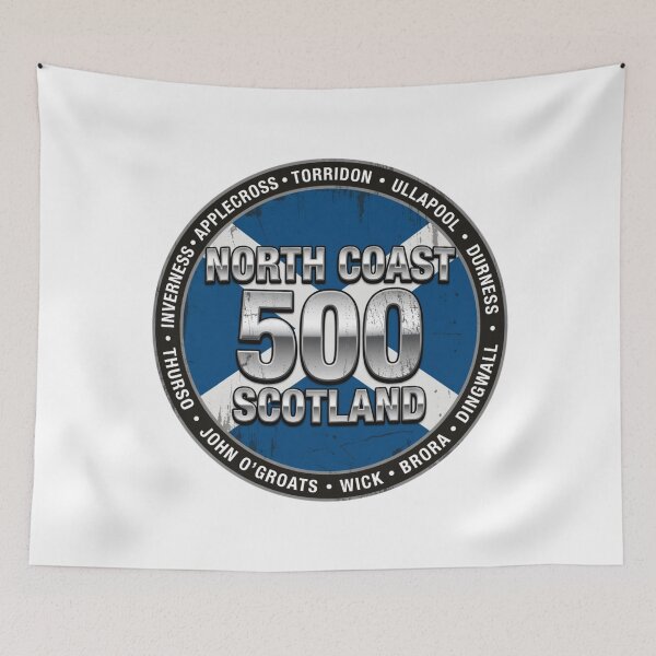 Item preview, North Coast 500 Scotland Scottish Highlands Route Saltire designed and sold by jeshands.