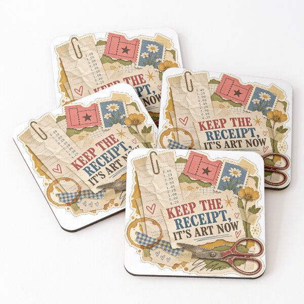 Item preview, Keep the Receipt, It’s Art Now – Vintage Junk Journal Collage designed and sold by BadMary.