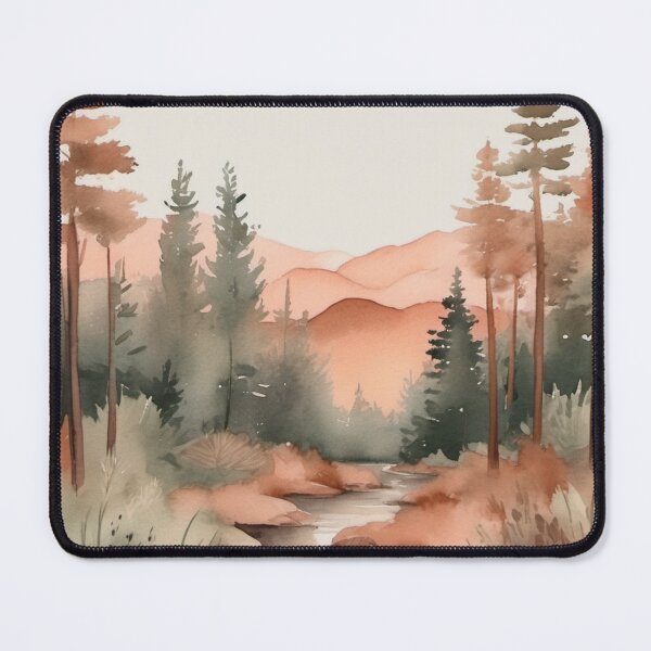 Item preview, Forest at Sunset - Soft Watercolor Landscape designed and sold by hidamariSHOP.