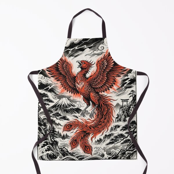 Item preview, Japanese Vermilion Bird Phoenix Art - Realistic Raptor Style designed and sold by iris-festival.