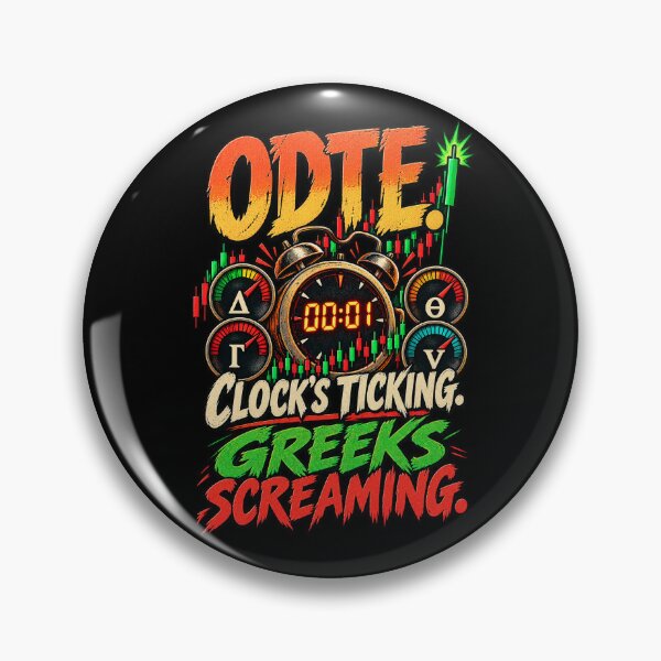 Item preview, 0DTE Clock's Ticking Greeks Screaming | Options Trader Humor designed and sold by MOTIFOLK.