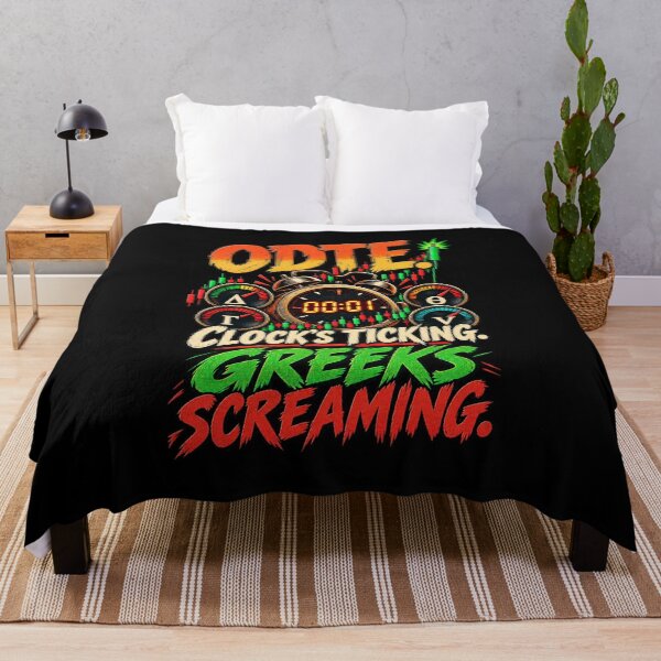 Artikelvorschau, 0DTE Clock's Ticking Greeks Screaming | Options Trader Humor entworfen und verkauft von MOTIFOLK.