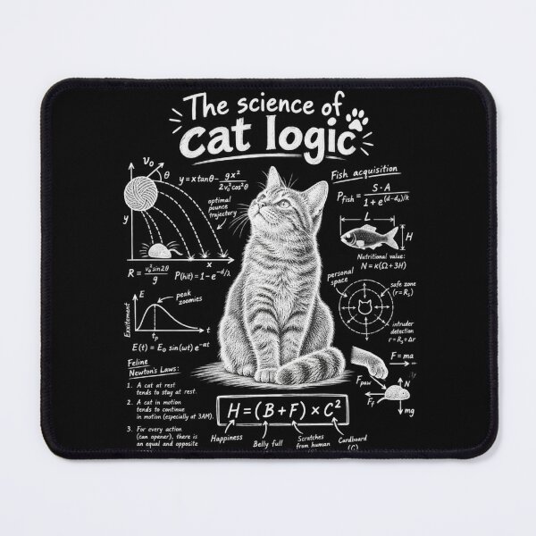 Item preview, The Science of Cat Logic Equations Physics Humor designed and sold by bootycatclube.