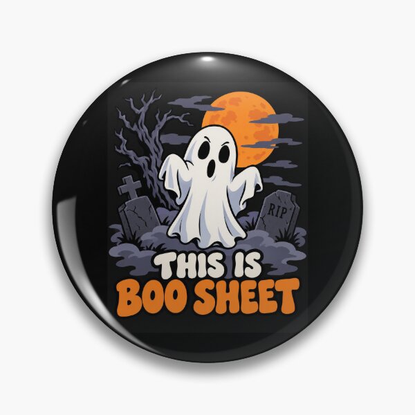 Aperçu de l'œuvre T-shirt fantôme du cimetière « This Is Boo Sheet » créée et vendue par CerealBoxInk.