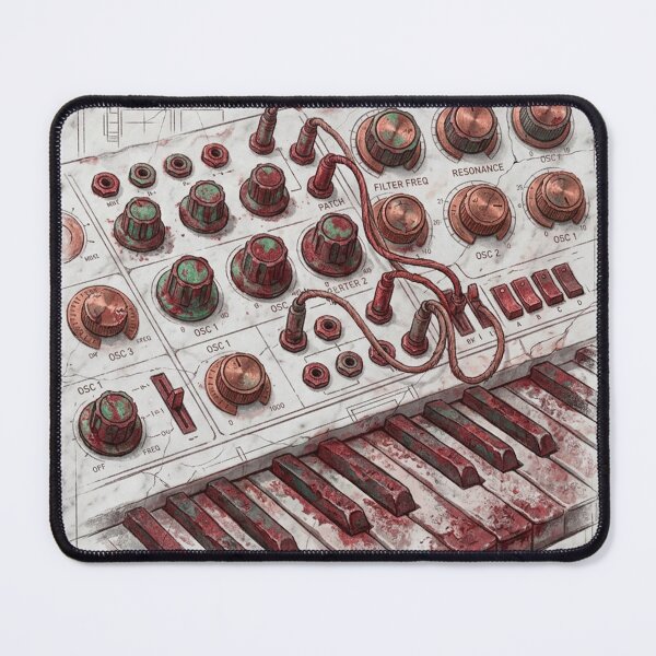Item preview, Analog Synthesizer: Rusted Frequencies - Copper Blueprint Art designed and sold by codex antique.