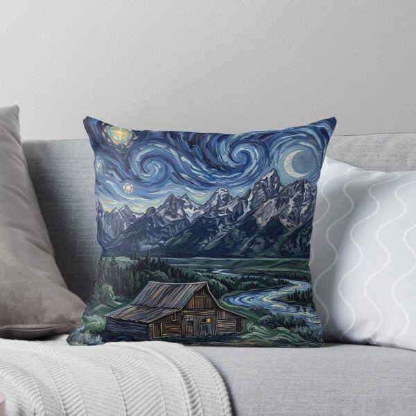 Artikelvorschau, Grand Teton National Park Starry Night Barn entworfen und verkauft von Bad-Decisions-Designs.