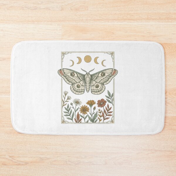 Item preview, Vintage Cottagecore Moth and Moon Phases Floral designed and sold by Leoprinty.
