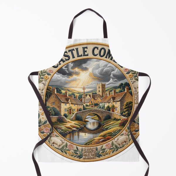 Item preview, Parche bordado de Castle Combe, pueblo de piedra miel de los Cotswolds de Inglaterra. designed and sold by Imaginarium of Chaos falcon88 .