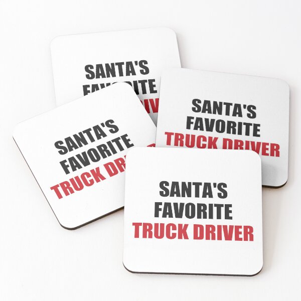 Item preview, Santas Favorite Truck Driver Christmas Shirt designed and sold by Alphakenon.