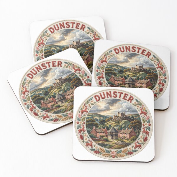 Item preview, Dunster England Somerset Exmoor Castle Village Embroidered Patch Sticker designed and sold by Imaginarium of Chaos falcon88 .