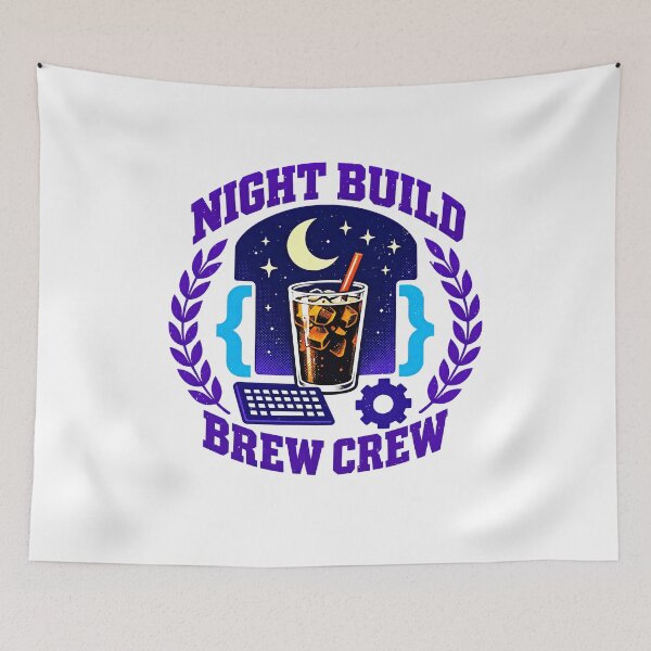 Artikelvorschau, Lustige Nacht Build Brew Lustige Kaffee-Codierungskunst entworfen und verkauft von elderberry.
