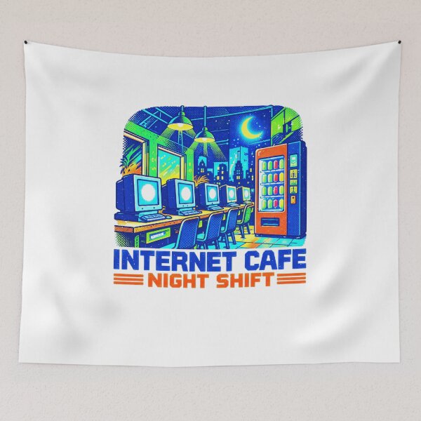Item preview, Internet Cafe Night Shift Humor designed and sold by elderberry.