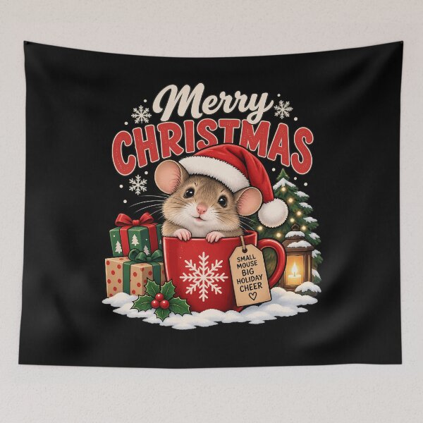 Item preview, Merry Christmas Cute Mouse Holiday  designed and sold by BDLuck2021.