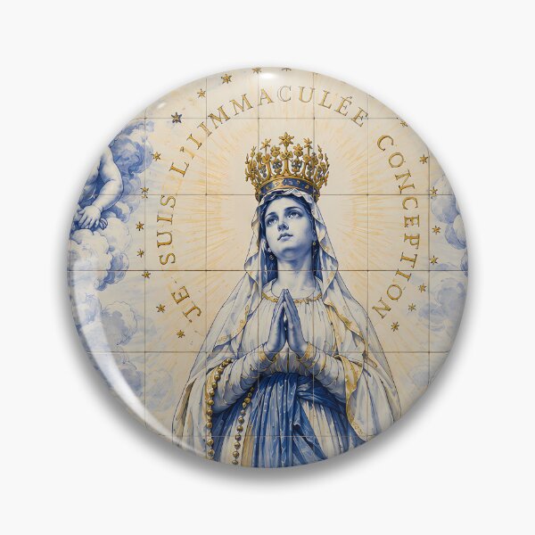 Artikelvorschau, Katholisches Azulejo-Fliesenmosaik der Unbefleckten Empfängnis entworfen und verkauft von Crux Fidelis.
