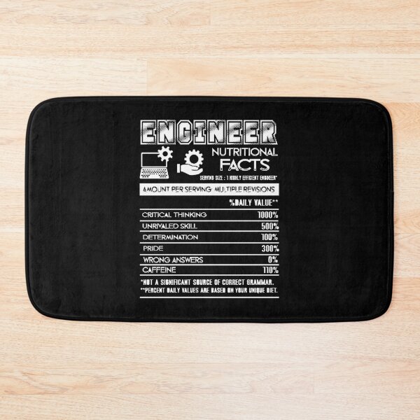 Item preview, Engineer Nutritional Facts Funny Design for Engineering Enthusiasts designed and sold by OneCuriousFox.