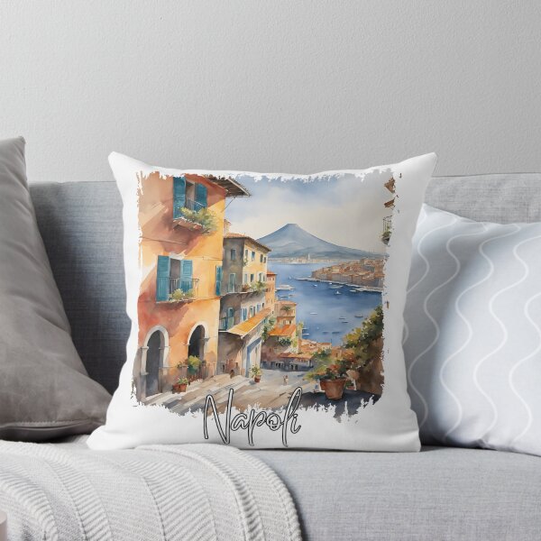 Aperçu de l'œuvre Aquarelle de Naples, Naples, Italie créée et vendue par Dressyourflag.