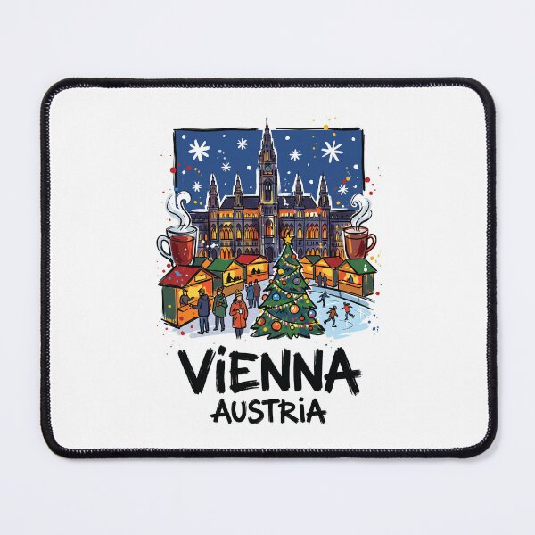 Item preview, Vienna Christmas Market Austria City Hall Art designed and sold by Merch by Das Design Studio.