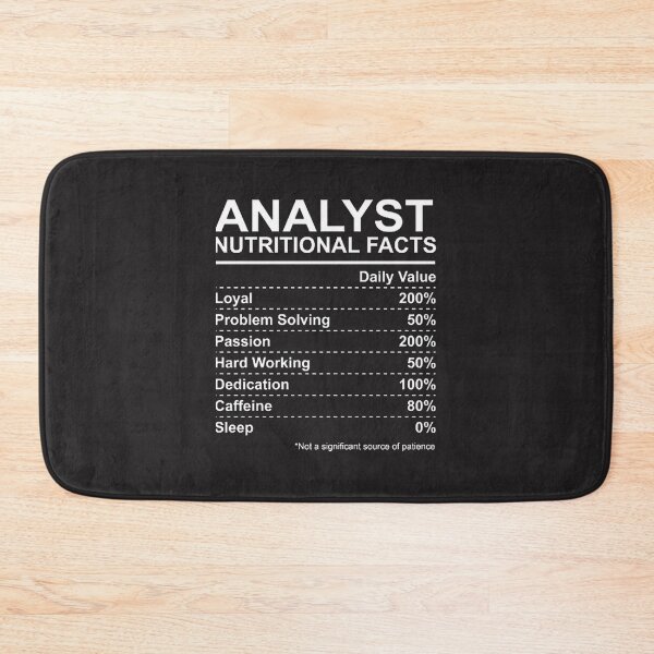 Item preview, Analyst Nutritional Facts Funny Data Scientist Nutrition Chart Design designed and sold by OneCuriousFox.