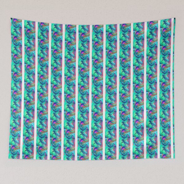 Item preview, Colorful Trippy Dragon Pop Art Hippie Design with Psychedelic Vibes designed and sold by kelvin4566.