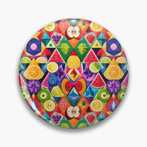 Item preview, Vibrant Geometric Fruit Tessellation – Colorful Tropical Mosaic Pattern designed and sold by vinothmech53.