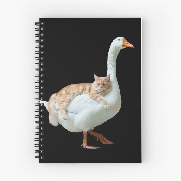 Item preview, Ginger Cat Hugging White Goose designed and sold by OksArtStudio.