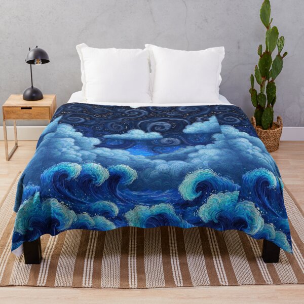 Item preview, Celestial Ocean Starry Night Waves designed and sold by AurelleDesign.