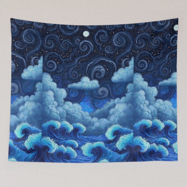 Item preview, Celestial Ocean Starry Night Waves designed and sold by AurelleDesign.